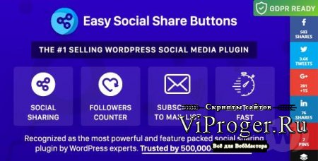 Плагин WordPress - Easy Social Share Buttons v7.2