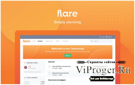 Flare 2.1.8.1.0 - светлый стиль для XenForo 2