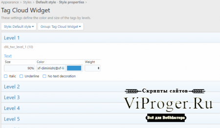 DL6 - Tag Cloud Widget 1.0.0 - виджет тегов XenForo 2