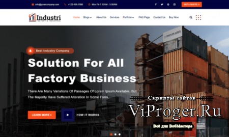 Industri — промышленная бизнес тема WordPress